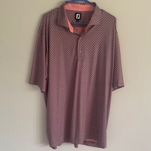 FootJoy Men's Coral Geo-Print Polo